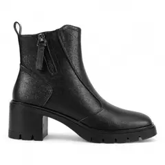 VIA UNO - Botin Mujer WestWinter Camel Negro