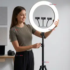 LINE - Aro De Luz Profesional 45 CM Trípode Ajustable Soporte Para Teléfono