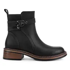 VIA UNO - Botin Mujer WestWinter Rust Negro