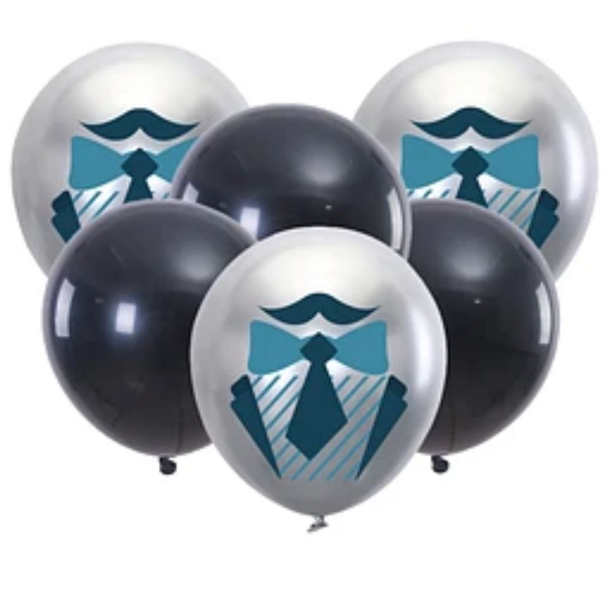 GENERICO - Set de globos de látex con figura de corbata el día del padre.