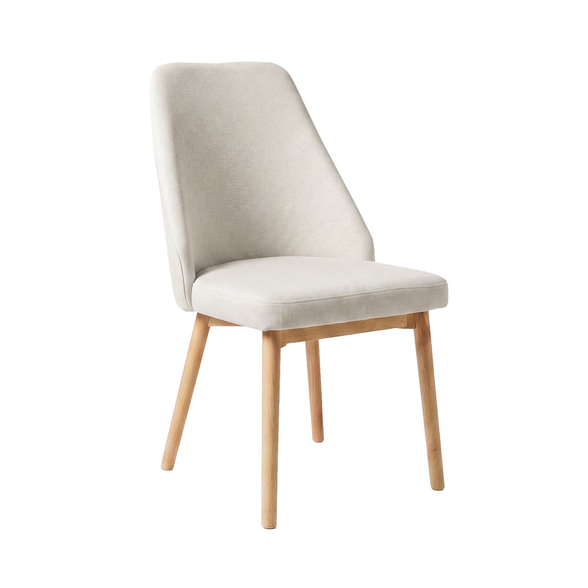 VENHOOUSE - Silla Comedor Moderna Tapizada Chenilla Madera Haya Lena Beige