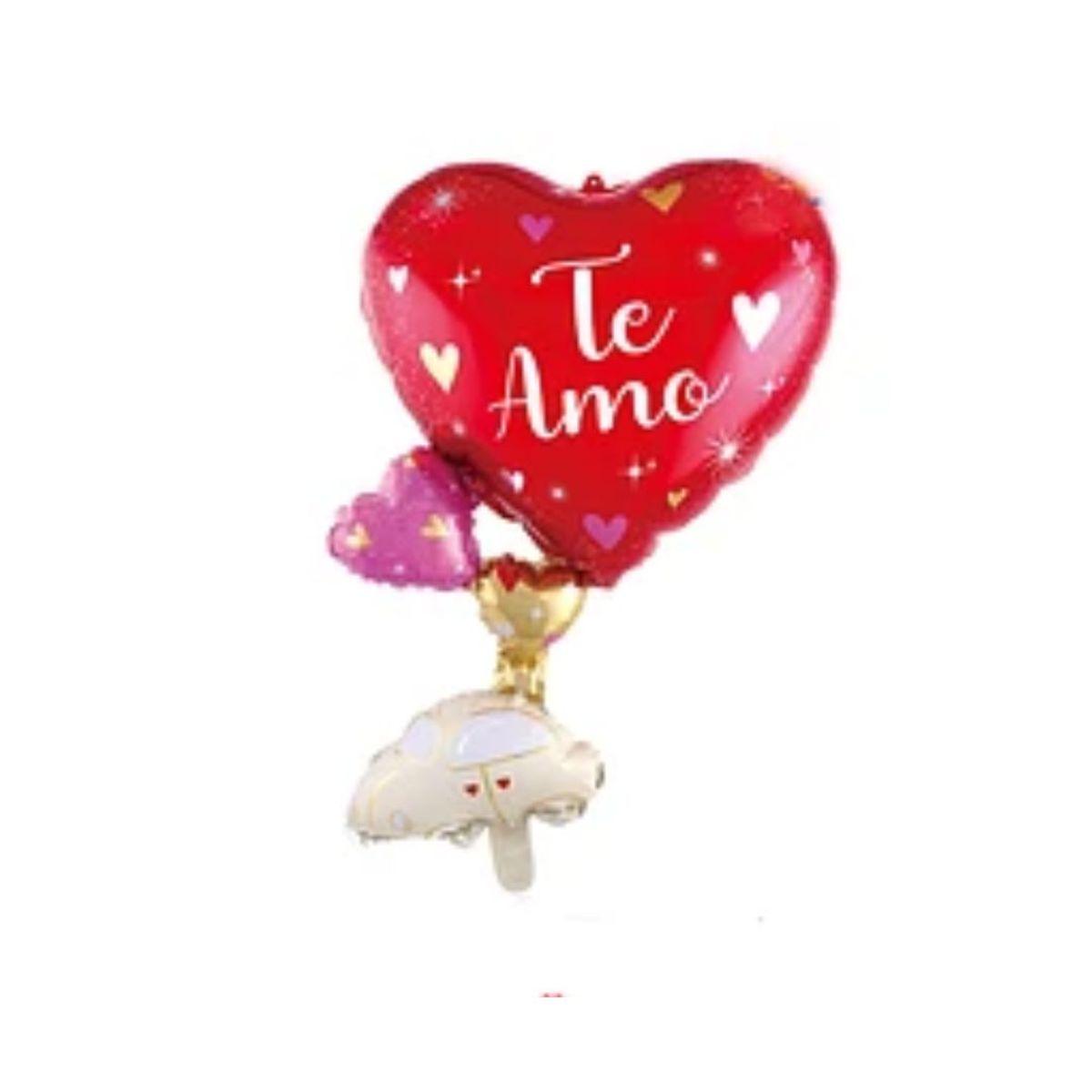 GENERICO - Globo metálico corazón te amo 34x86cm