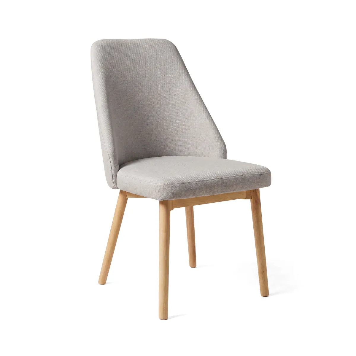 VENHOOUSE - Silla Comedor Moderna Tapizada Chenilla Madera Haya Lena Greige