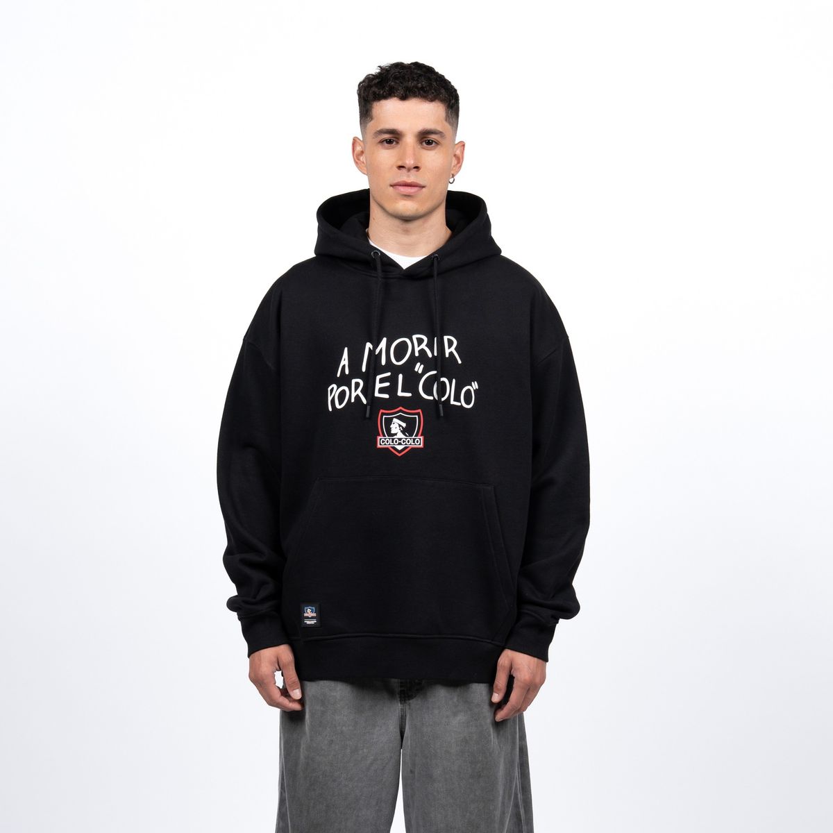 COLO COLO - Polerón Colo-Colo Urbano Hoodie "…Por El Colo" Negro