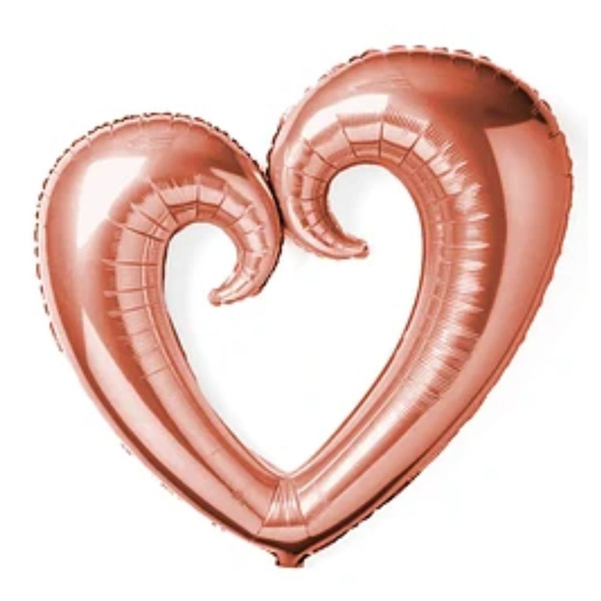 GENERICO - Globo metalico corazón oro rosa 100x108cm