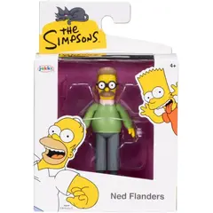 JAKKS PACIFIC - Los Simpsons Figura Articulada Ned Flanders 7 Cm