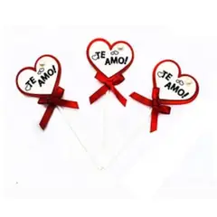 GENERICO - Topper corazòn love 3pcs 4x13cm