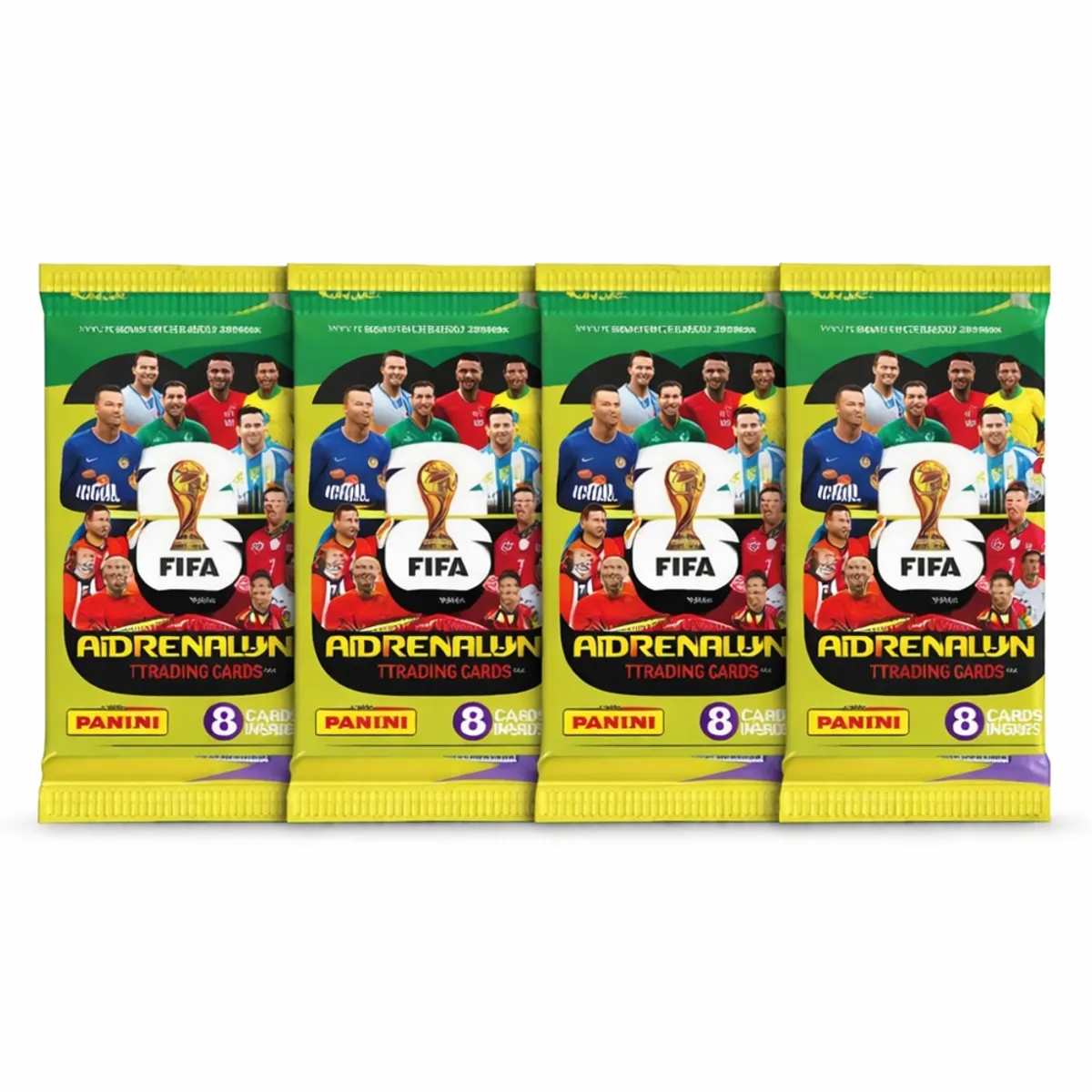 GENERICO - Pack 4 Sobres Copa Mundial Fifa 2026 Panini Deluxe Adrenalyn