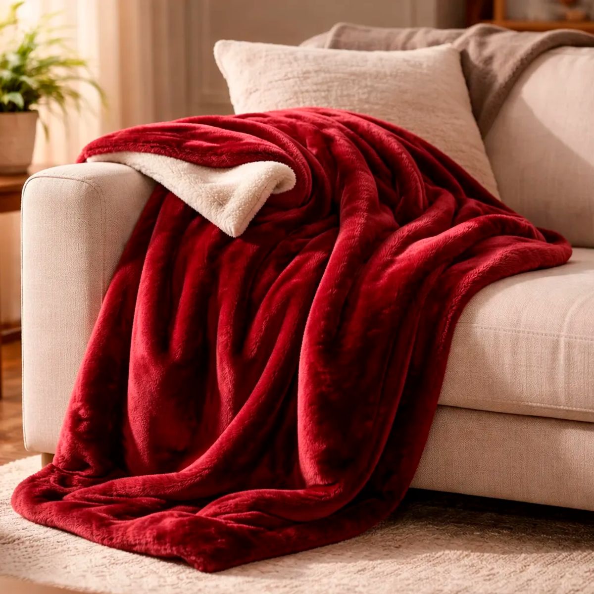 GENERICO - Frazada Rosa Relieve 2 Plazas 200x230 Cm Poliéster Unicolor
