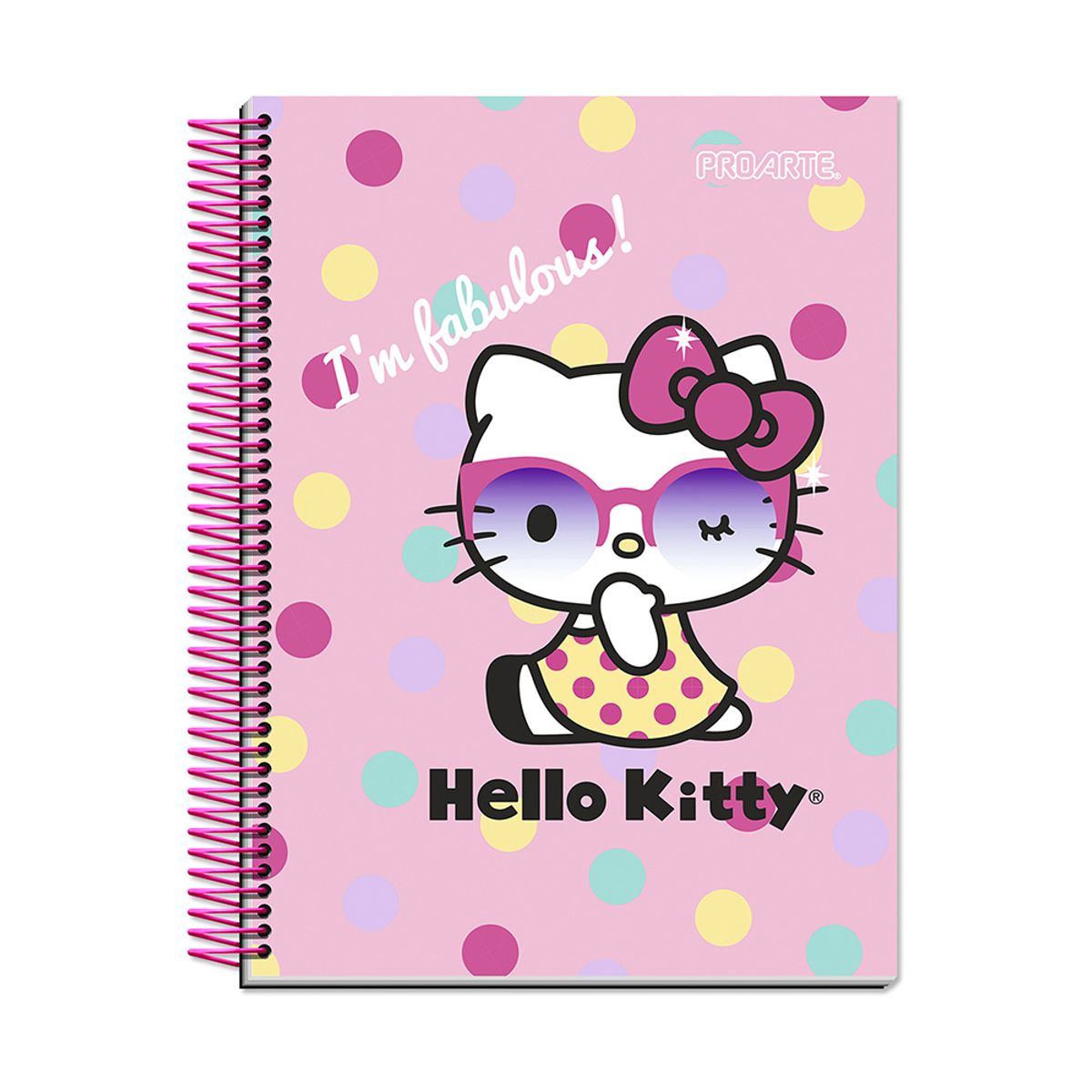 PROARTE - Cuaderno Hello Kitty Tapa Dura 4ta 120hj 7mm Proarte