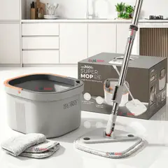 LINE - Trapeador Mopa Giratorio 360° Balde Centrifugo Microfibra