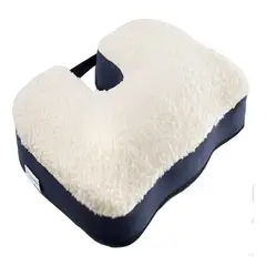 GENERICO - Cojín Soporte Ortopedico Silla Ergonómico Lumbar Color Beige
