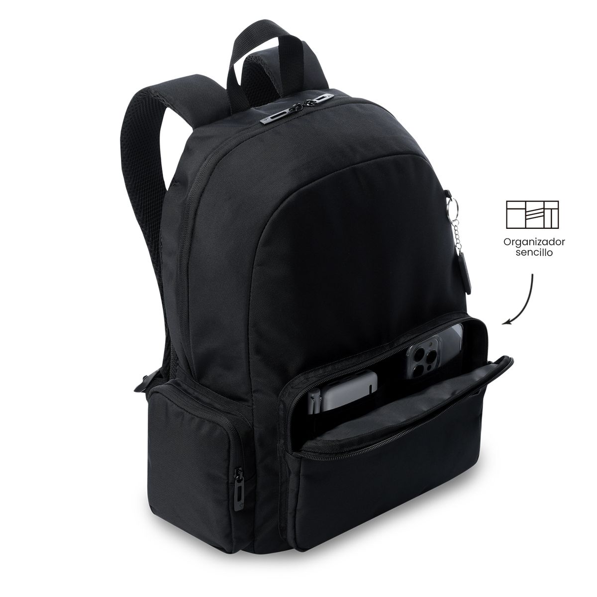 TOTTO - Mochila Universitario Kobe Porta PC 16 Negro Unisex