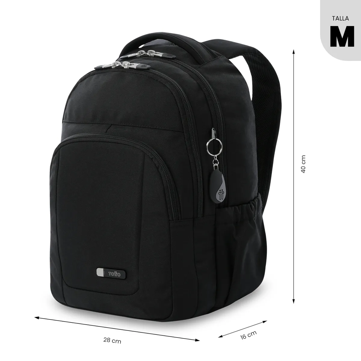 TOTTO - Mochila Universitario Porta PC 13 Tamulo 2.0 Negro Unisex