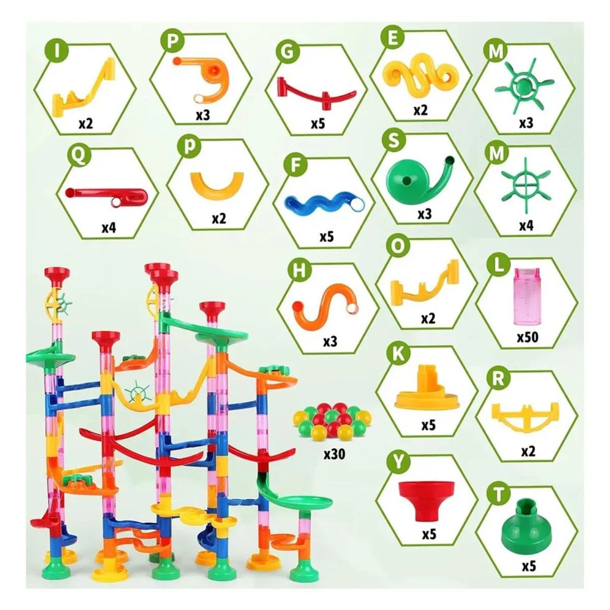 GENERICO - Juego De Pistas De Mármol,juegos De Laberinto De Canicas,juego De 133pcs De Juguete Educativo  BELUG