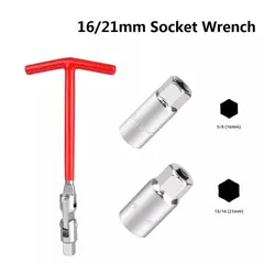 GENERICO - Llave herramienta extractor saca bujias barra T 38 mango antideslizante