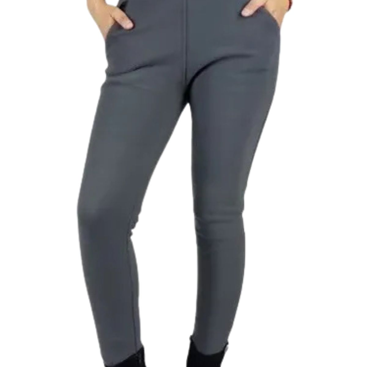 LOOK SHOP - Pantalón Calza Forro Piel. Bolsillo Cierre. M A Xl. O597
