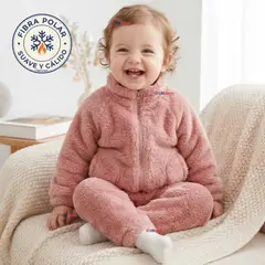 JUMP KIDS - Conjunto 2 Piezas Buzo Polerón Pantalón Bebe Niña Poliéster Pink