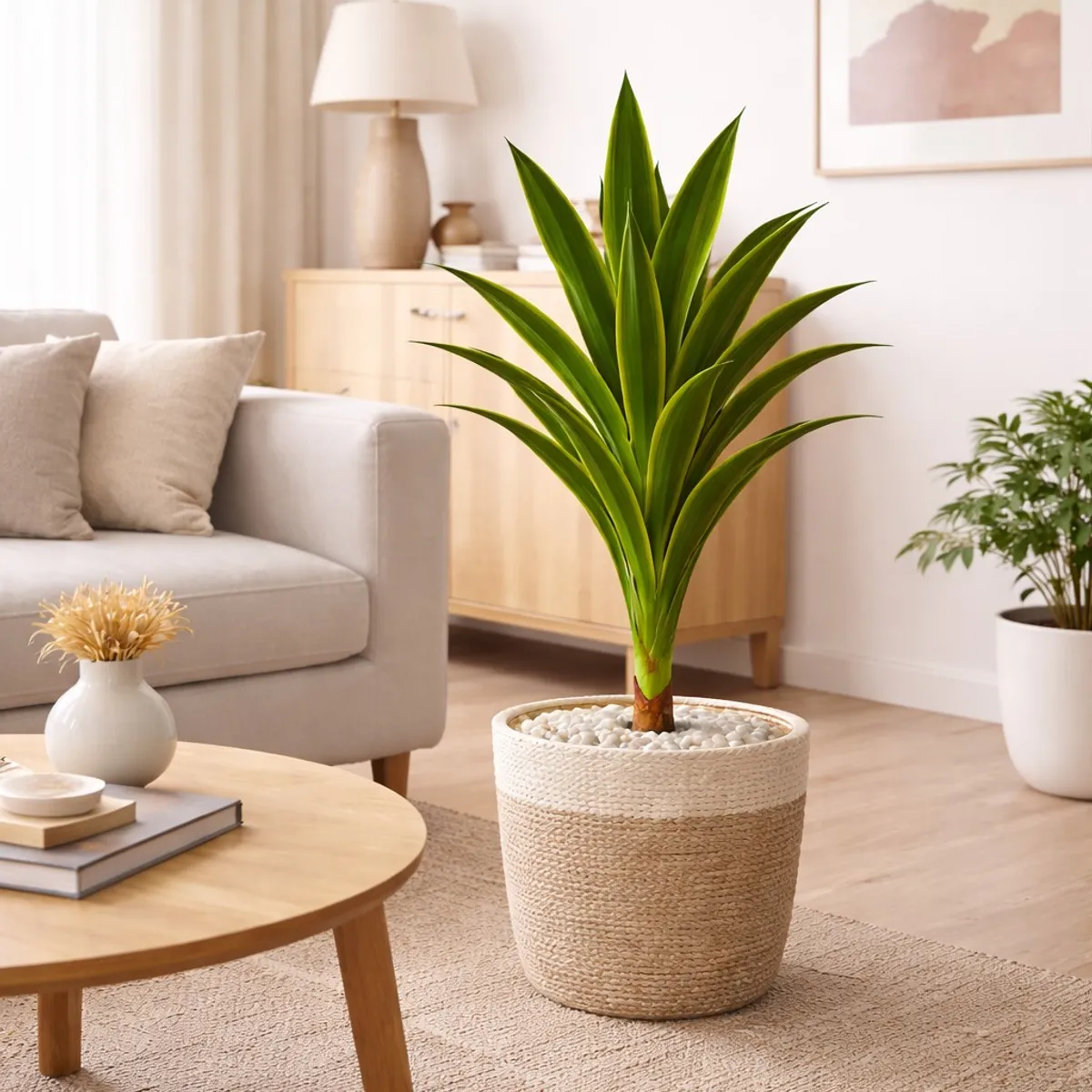 ARBUSTO REAL - Drácaena Artificial Grande 120 cm Planta Decorativa Interior