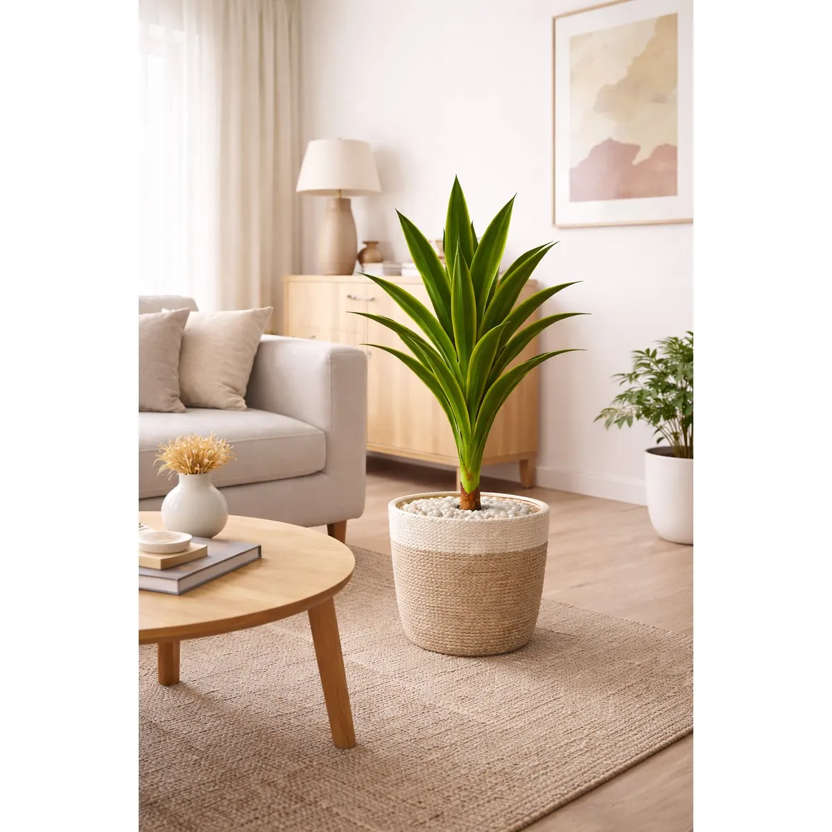 ARBUSTO REAL - Drácaena Artificial Grande 120 cm Planta Decorativa Interior
