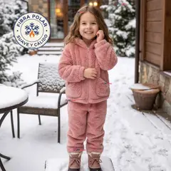 JUMP KIDS - Conjunto 2 Piezas Buzo Polerón Pantalón Bebe Niña Poliéster Pink