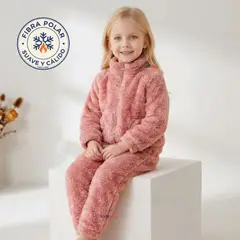 JUMP KIDS - Conjunto 2 Piezas Buzo Polerón Pantalón Bebe Niña Poliéster Pink