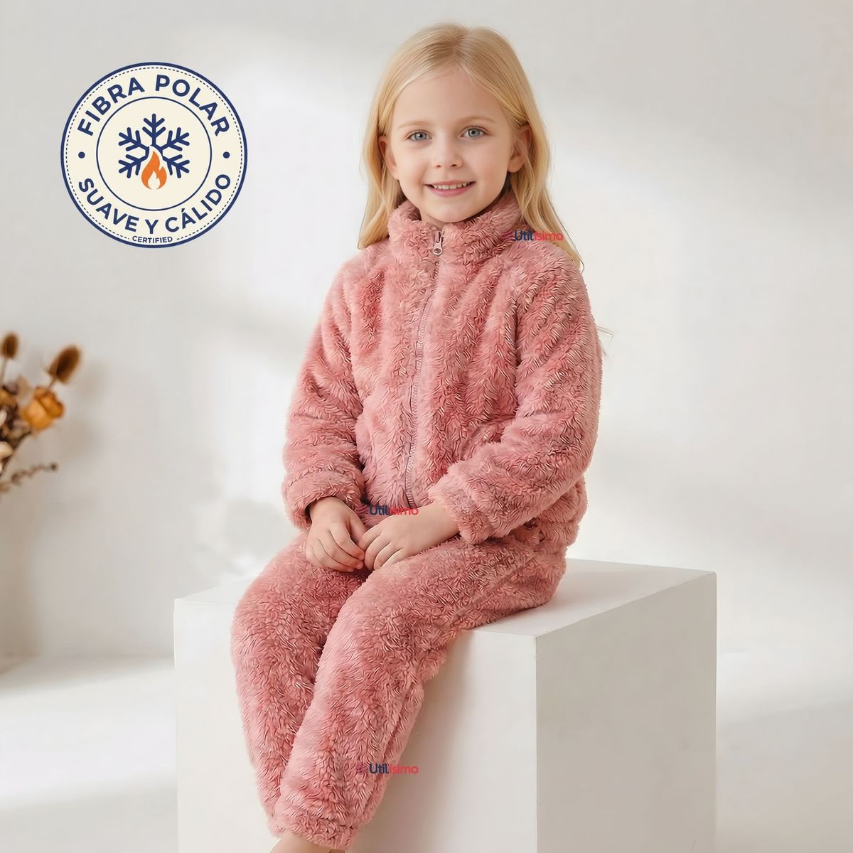 JUMP KIDS - Conjunto 2 Piezas Buzo Polerón Pantalón Bebe Niña Poliéster Pink