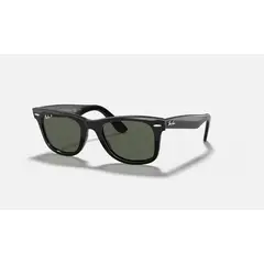 RAY BAN - Anteojos de sol Ray‑Ban Wayfarer Original Clásico Negro PulidoVerde Polarizado 54 mm Lentes de Sol RB2140 90158 54‑18