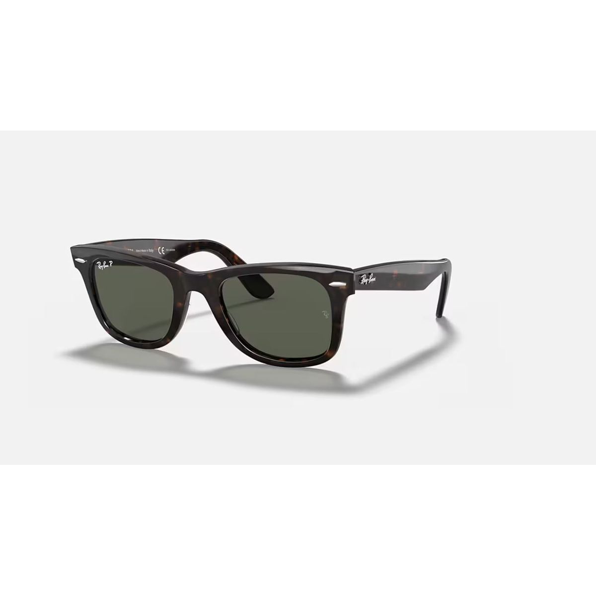 RAY BAN - Anteojos de sol Ray‑Ban Wayfarer CareyVerde Cristal Polarizado 50 mm Lentes de Sol RB2140 90258 50‑22