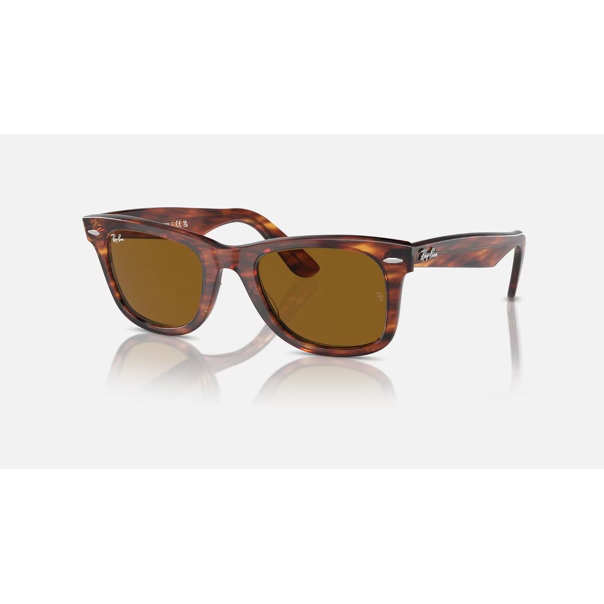 RAY BAN - Anteojos de sol Ray‑Ban Wayfarer Original Habana Rayado Pulido B‑15 50 mm Lentes de Sol RB2140 954 50‑22