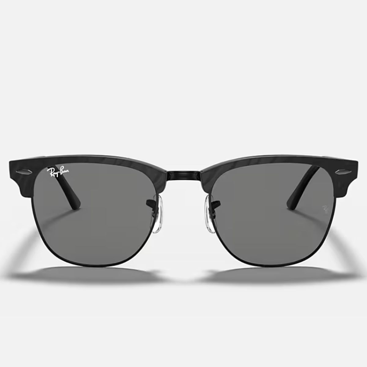 RAY BAN - Anteojos de sol Ray‑Ban Clubmaster Mármol Gris Oscuro Clásico 49 mm Lentes de Sol RB3016 1305B1 49‑21
