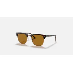 RAY BAN - Anteojos de sol Ray‑Ban Clubmaster Habana PulidoMarrón Clásico B‑15 49 mm Lentes de Sol RB3016 130933 49‑21