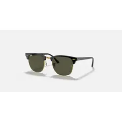 RAY BAN - Anteojos de sol Ray‑Ban Clubmaster NegroOro G‑15 Verde 55 mm Lentes de Sol RB3016 W0365 55‑21