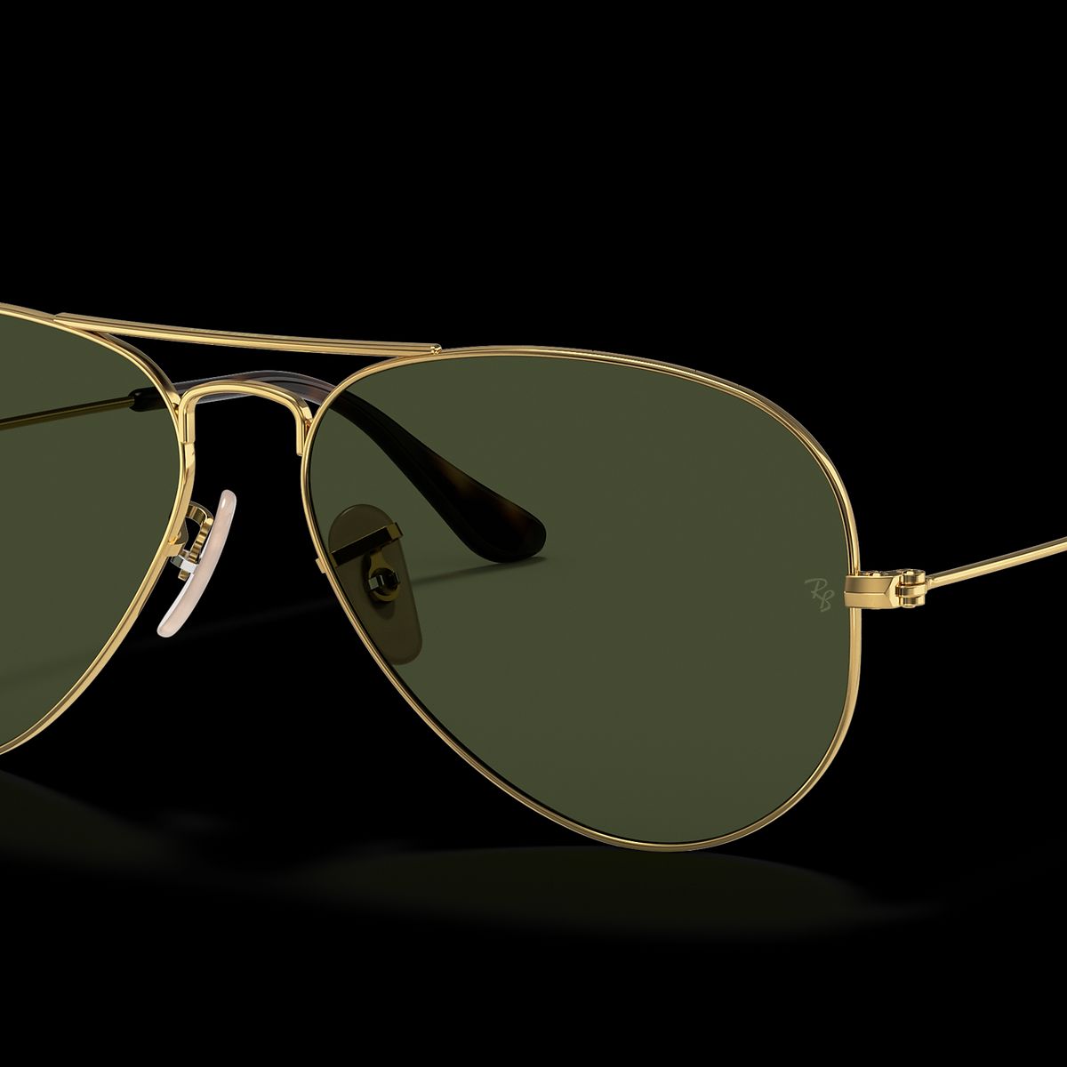 RAY BAN - Anteojos de sol Ray‑Ban Aviator Oro Arista PulidoG‑15 Verde 62 mm Lentes de Sol RB3025 181 62‑14