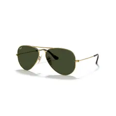 RAY BAN - Anteojos de sol Ray‑Ban Aviator Oro Arista PulidoG‑15 Verde 62 mm Lentes de Sol RB3025 181 62‑14