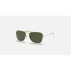 RAY BAN - Anteojos de sol Ray‑Ban Caravan Metal Dorado Verde Clásico G‑15 58 mm Lentes de Sol RB3136 001 58‑15