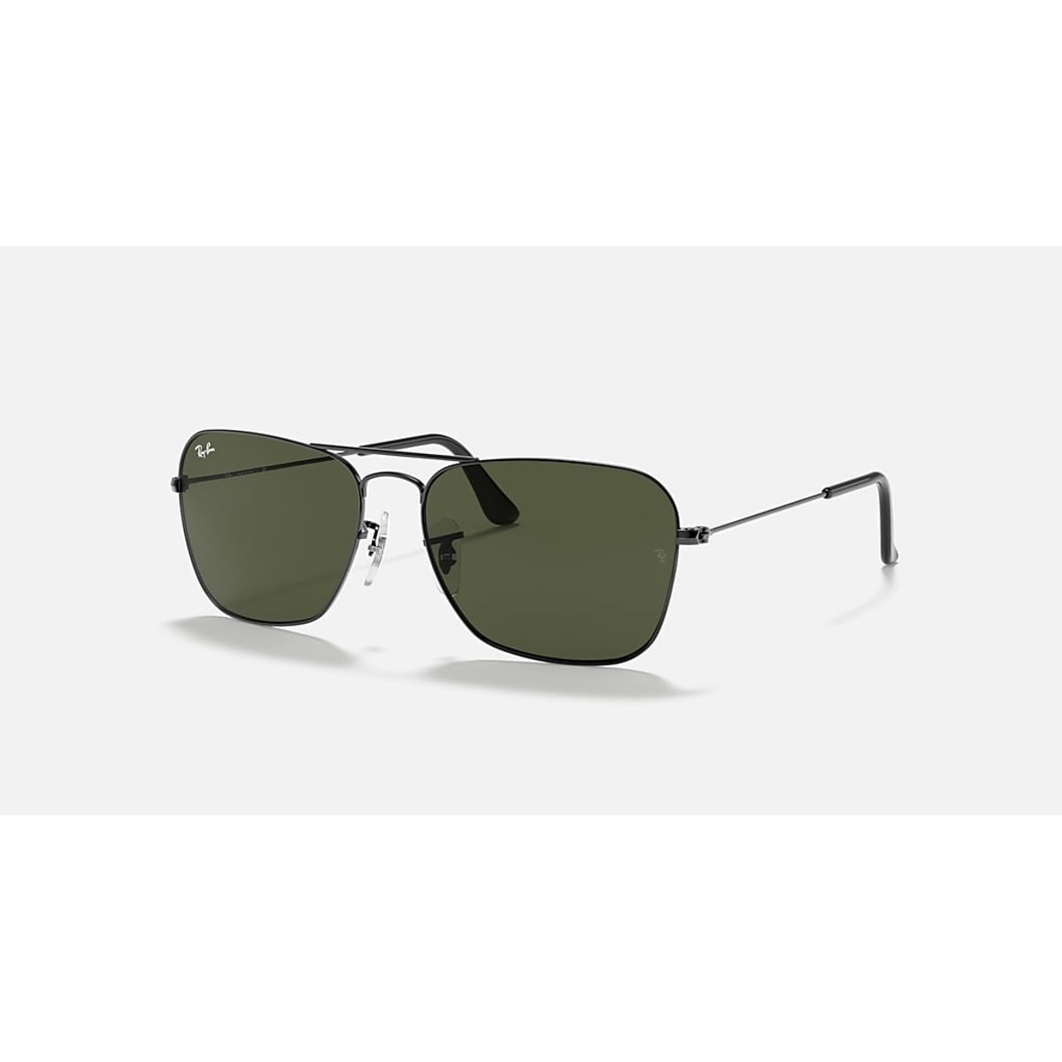 RAY BAN - Anteojos de sol Ray‑Ban Caravan GunmetalVerde Clásico G‑15 55 mm Lentes de Sol RB3136 004 55‑15