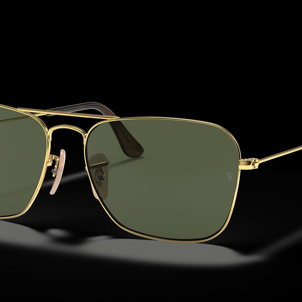 RAY BAN - Anteojos de sol Ray‑Ban Caravan Verde Clásico G‑15 Cuadrado 58 mm Lentes de Sol RB3136 181 58‑15