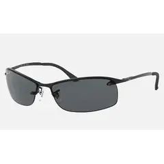 RAY BAN - Ray‑Ban Negro PulidoGris Polarizado Clásico 63 mm Lentes de Sol RB3183 00281 63‑15