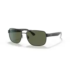 RAY BAN - Ray‑Ban RB3530 Clásico G‑15 Polarizado Negro PulidoVerde 58 mm Lentes de Sol RB3530 0029A 58‑17