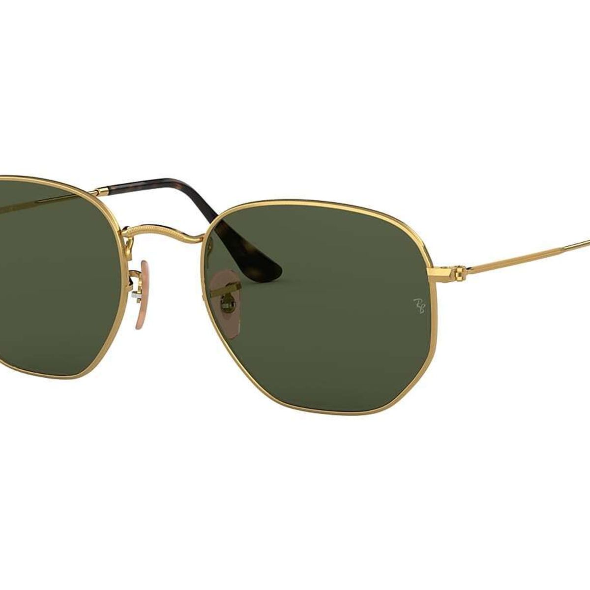RAY BAN - Ray‑Ban Hexagonal Lentes Planas Dorado MetálicoVerde 54 mm Lentes de Sol RB3548N 001 54‑21