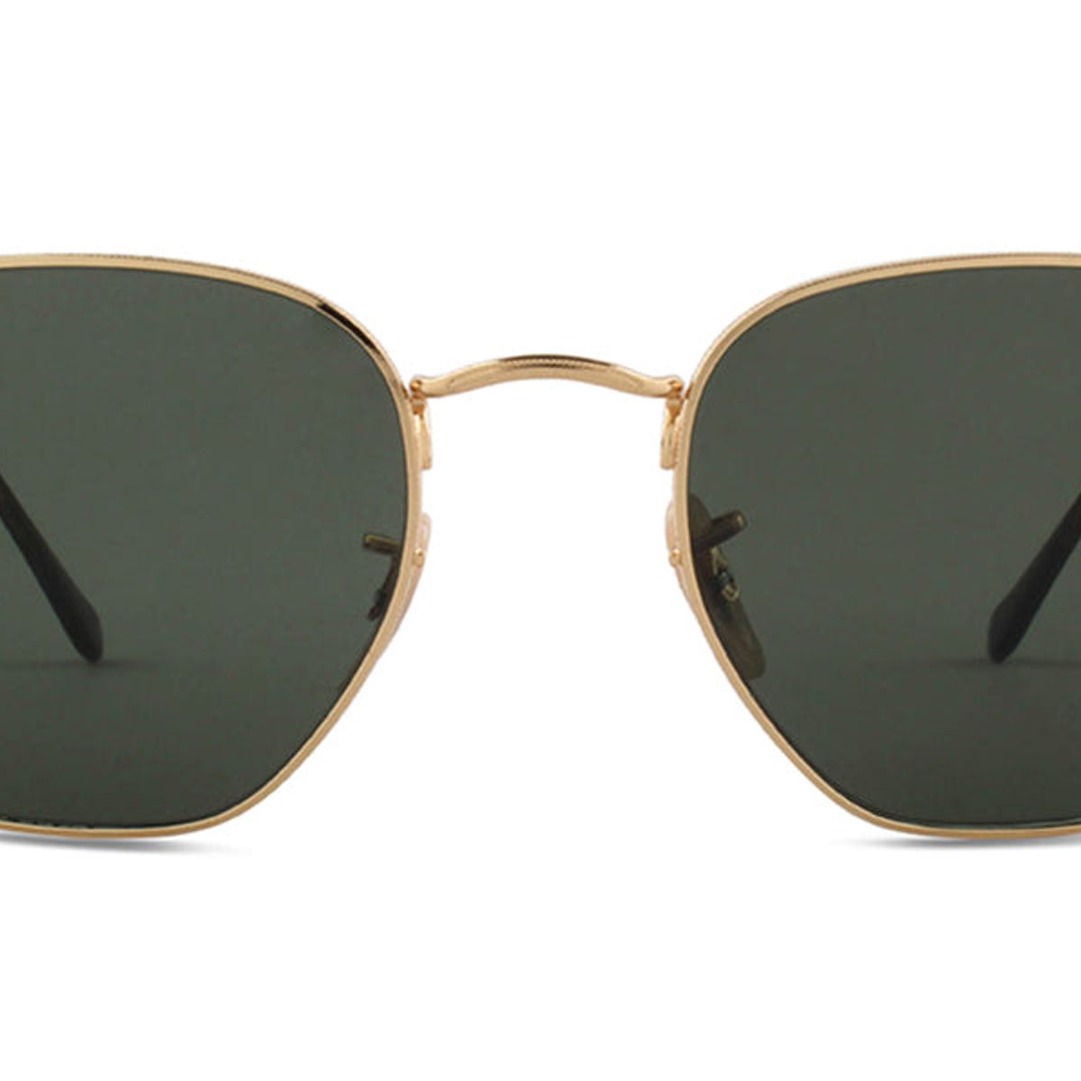 RAY BAN - Ray‑Ban Hexagonal Lentes Planas Dorado MetálicoVerde 54 mm Lentes de Sol RB3548N 001 54‑21