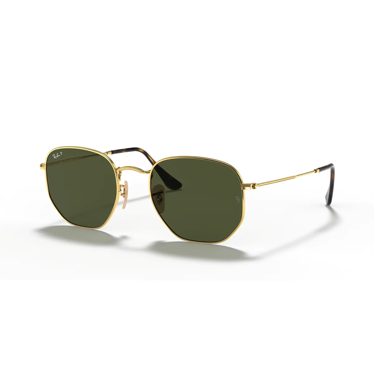 RAY BAN - Anteojos de sol Ray‑Ban Hexagonal DoradoVerde Polarizado 51 mm Lentes de Sol RB3548N 00158 51‑21