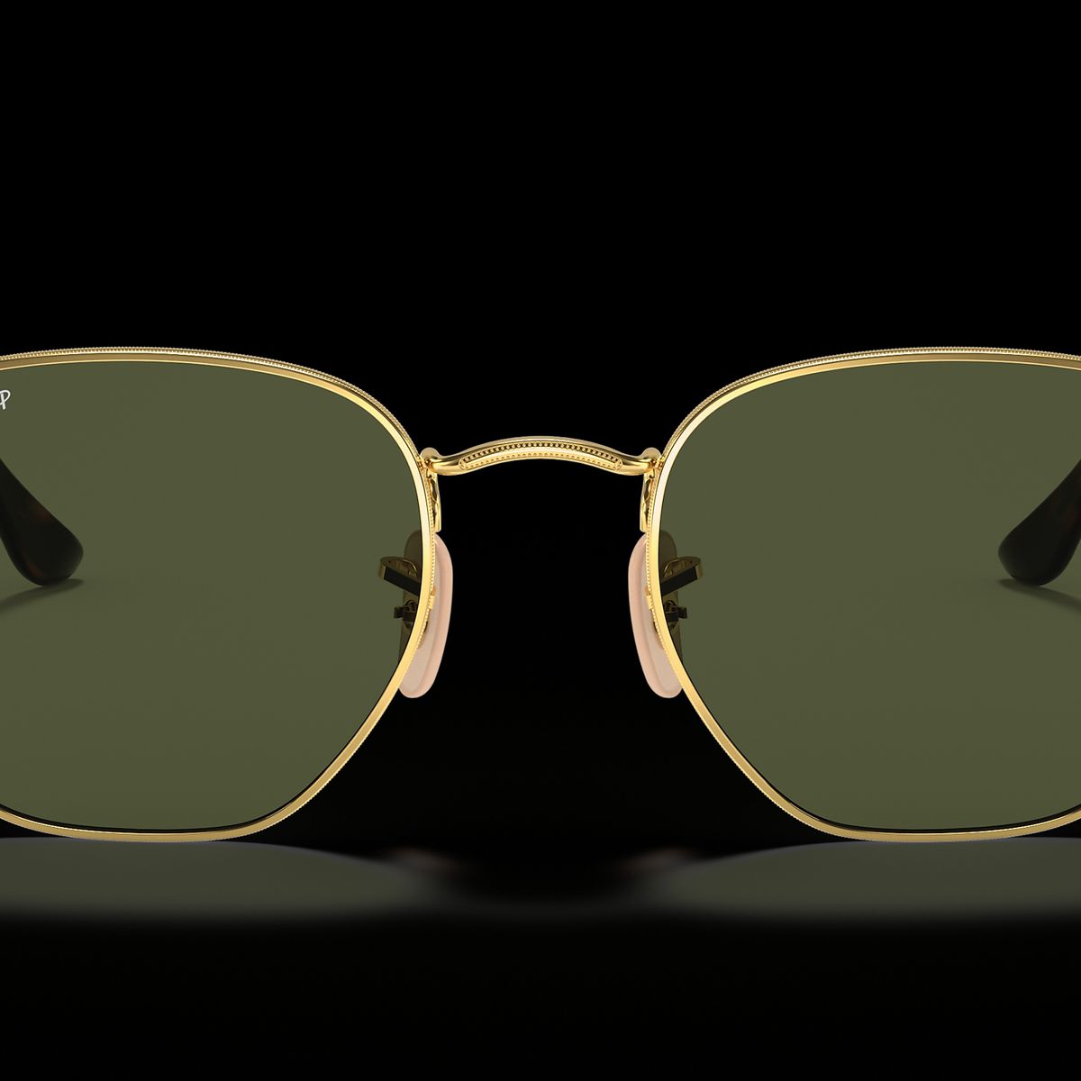 RAY BAN - Anteojos de sol Ray‑Ban Hexagonal DoradoVerde Polarizado 51 mm Lentes de Sol RB3548N 00158 51‑21