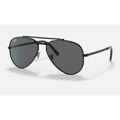 RAY BAN - Anteojos de sol Ray‑Ban New Aviator Negro PulidoGris Clásico 62 mm Lentes de Sol RB3625 002B1 62‑14