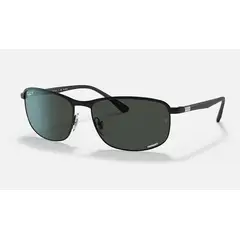 RAY BAN - Anteojos de sol Ray‑Ban RB3671CH Chromance Negro MateGris Oscuro Polarizado 60 mm Lentes de Sol RB3671CH 186K8 60‑16