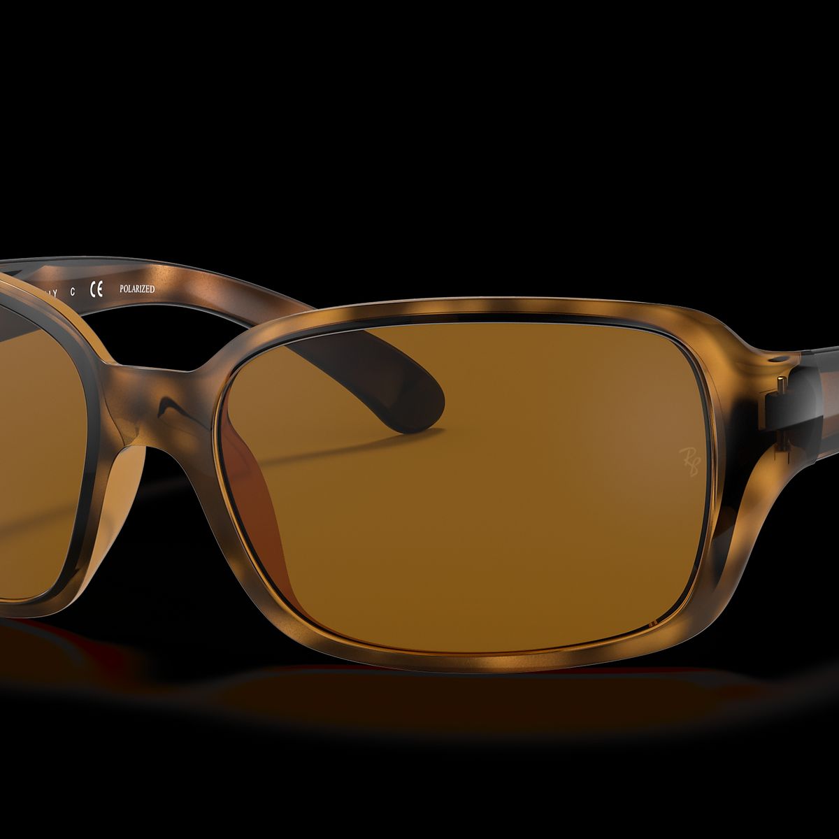 RAY BAN - Anteojos de sol Ray‑Ban RB4068 HabanaB‑15 Marrón Polarizado 60 mm Lentes de Sol RB4068 64257 60‑17