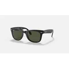 RAY BAN - Anteojos de sol Ray‑Ban Wayfarer Plegables Clásicos Negro MateG‑15 Verde 54 mm Lentes de Sol RB4105 601S 54‑20
