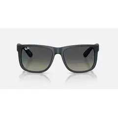 RAY BAN - Anteojos de sol Ray‑Ban Justin Azul Pulido de GomaGris Degradado 54 mm Lentes de Sol RB4165 681311 54‑16