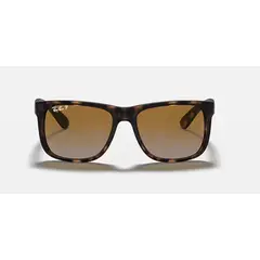 RAY BAN - Anteojos de sol Ray‑Ban Justin Clásico Habana MateMarrón Degradado Polarizado 54 mm Lentes de Sol RB4165 865T5 54‑16